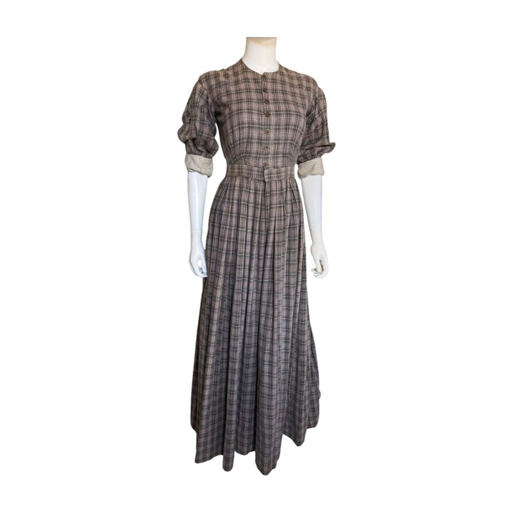 Ralph Lauren Inspired Cottagecore Plaid Maxi Dress | Handmade Prairie Dress